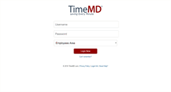 Desktop Screenshot of login.timemd.com