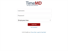 Tablet Screenshot of login.timemd.com